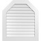 Ekena Millwork Octagonal Top Surface Mount PVC Gable Vent w/ 3-1/2"W x 1"P Standard Frame, 32"W x 36"H GVPOT32X3601SN - alternate 1